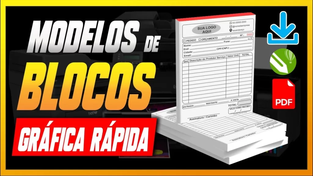 Blocos para Oferecer na Gráfica Rápida