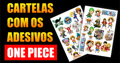 Cartela de adesivo One Piece pronta para impressão gráfica rápida