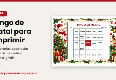 Bingo de Natal para imprimir com 30 cartelas decoradas e fichas