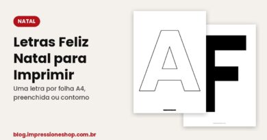 Letras Feliz Natal para imprimir uma por folha A4