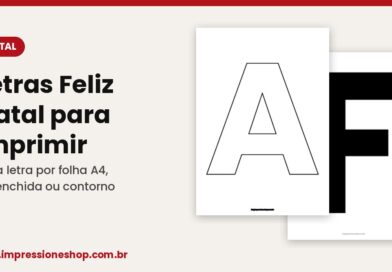 Letras Feliz Natal para imprimir uma por folha A4