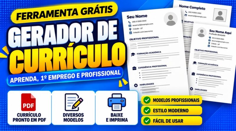 Gerador de Currículo Grátis