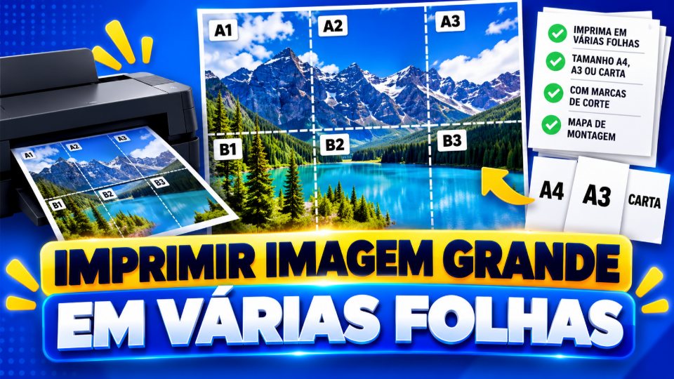 Imagem Grande em Várias Folhas