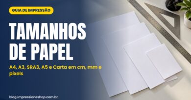 Tamanhos de papel A4, A3, SRA3, A5 e Carta